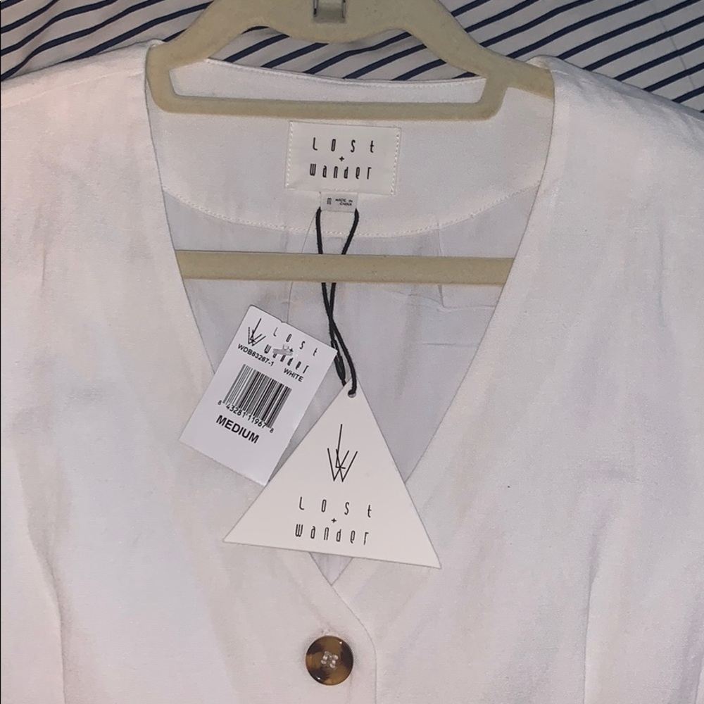 Lost & Wander white button up dress